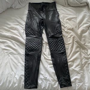 Spanx Faux Leather Moto Leggings